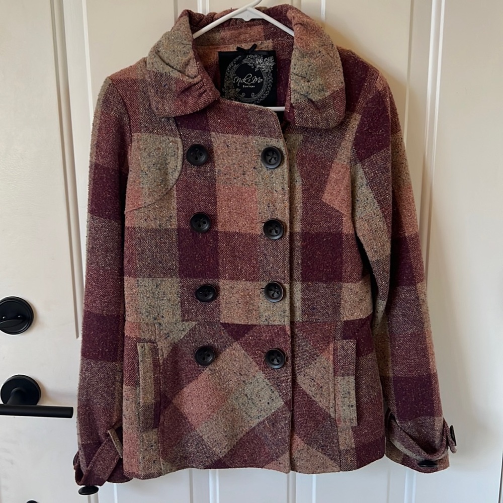 Womens Buffalo Plaid Wool Jacket